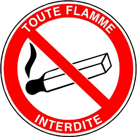 Panneau Flamme Interdite | Sécurité Industrielle Zone-Print