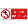 Panneau Interdit aux Piétons | Signalétique Industrielle - Zone-Print