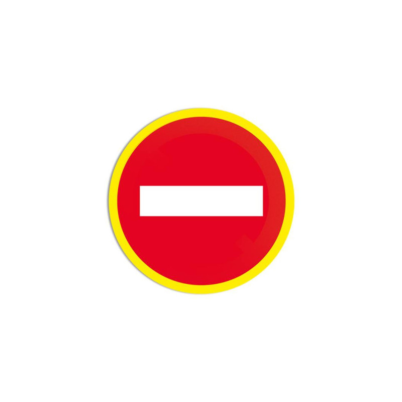 Panneau Sens Interdit | Signalétique BTP & Industrie | Zone-Print