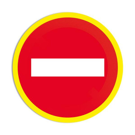 Panneau Sens Interdit | Signalétique BTP & Industrie | Zone-Print