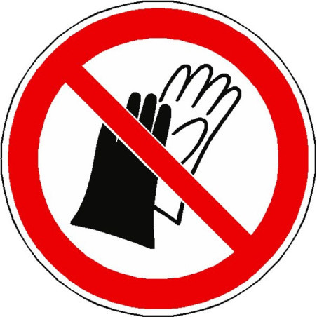 Panneau Interdiction Gants ISO 7010 - Sécurité Industrielle