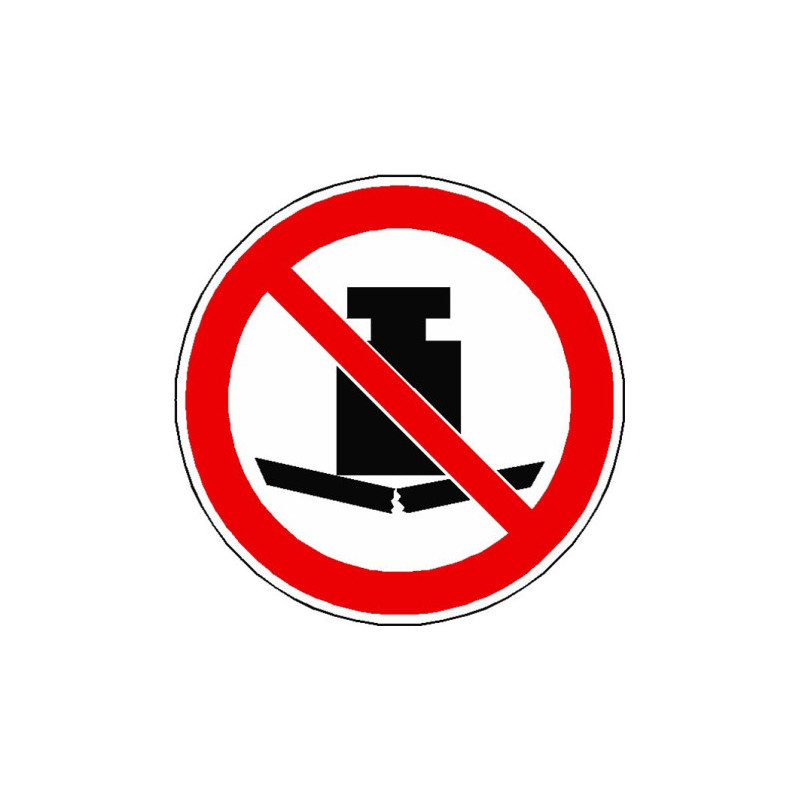 Panneau Interdiction Charge Lourde ISO 7010 - Zone-Print