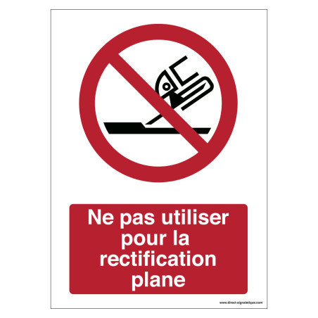 Panneau Interdiction Rectification Plane | Signalétique P032