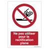Panneau Interdiction Rectification Plane | Signalétique P032