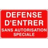 Défense d'Entrer | Panneau Interdiction Accès | Zone-Print