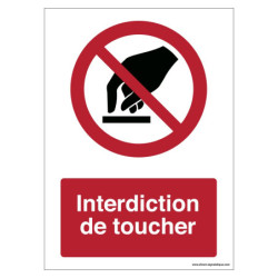 Panneau Interdiction de Toucher P010 ISO 7010 | Zone-Print