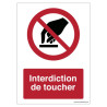 Panneau Interdiction de Toucher P010 ISO 7010 | Zone-Print