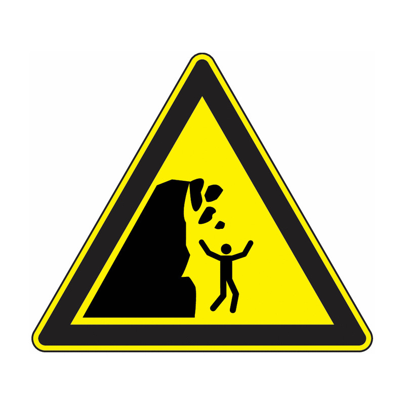 Panneau Danger Chute Roches | Signalétique Sécurité Pro