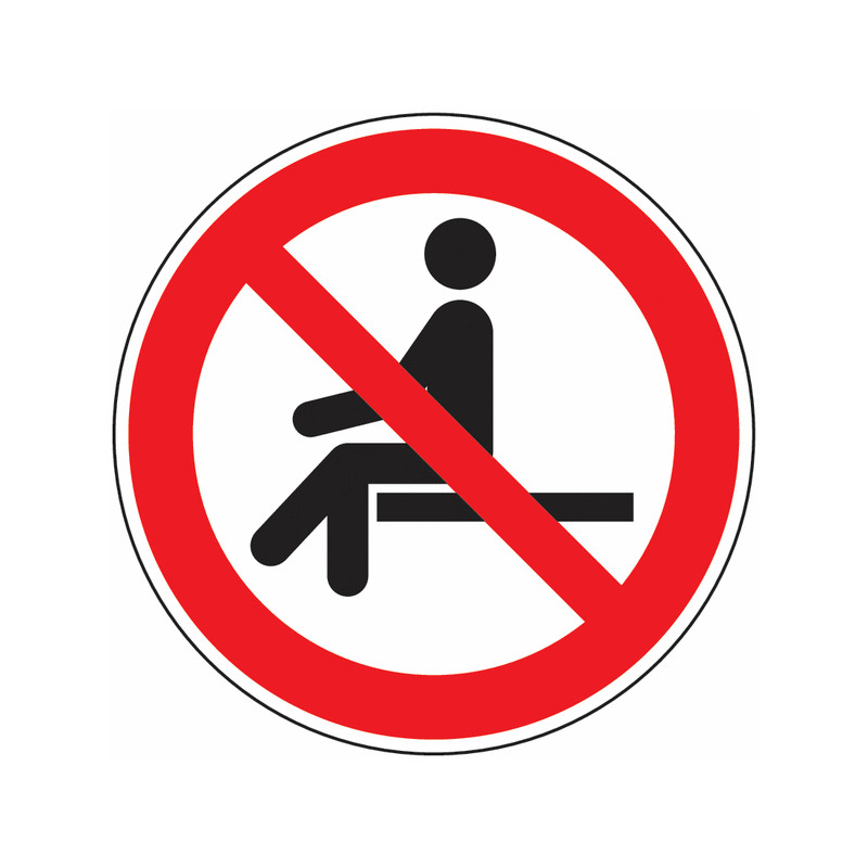 Panneau Défense de S'asseoir | Signalétique Sécurité Pro