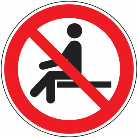 Panneau Défense de S'asseoir | Signalétique Sécurité Pro