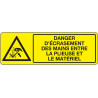 Panneau Danger Mains Écrasées | Signalétique Pro | Zone-Print
