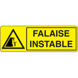 Panneau Danger Falaise Instable | Signalisation BTP