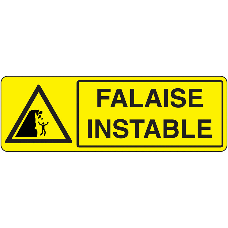 Panneau Danger Falaise Instable | Signalisation BTP