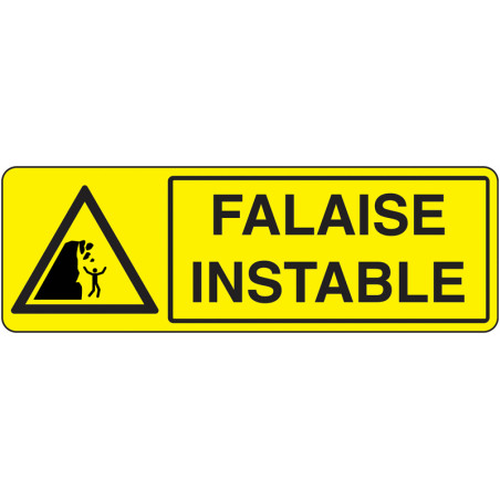 Panneau Danger Falaise Instable | Signalisation BTP