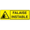 Panneau Danger Falaise Instable | Signalisation BTP
