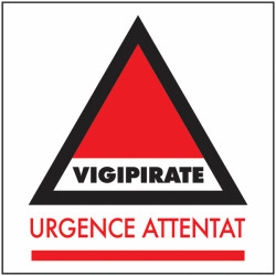 Vitrophanie Plan Vigipirate Urgence | Signalétique Sécurité
