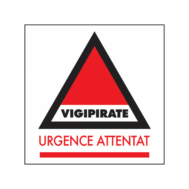 Vitrophanie Plan Vigipirate Urgence | Signalétique Sécurité