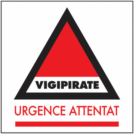 Vitrophanie Plan Vigipirate Urgence | Signalétique Sécurité