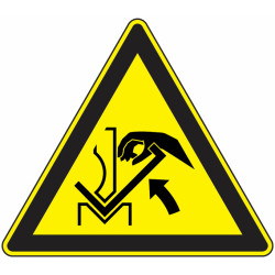 Panneau Danger Écrasement Main | Signalétique Sécurité