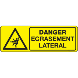 Panneau Danger Écrasement | Signalisation Sécurité Pro Zone-Print