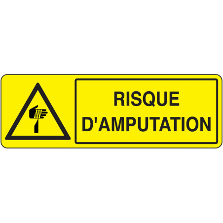 Panneau Danger Machines | Prévention Blessures Graves | Zone-Print