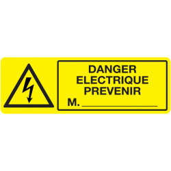 Panneau Danger Électrique | Protégez Votre Personnel | Zone-Print