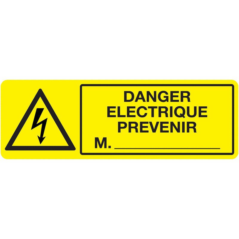 Panneau Danger Électrique | Protégez Votre Personnel | Zone-Print