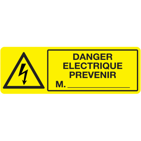 Panneau Danger Électrique | Protégez Votre Personnel | Zone-Print