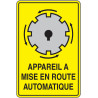 Panneau Avertissement Démarrage Imprévu Machine | Zone-Print