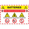 Panneau Accès Restreint Batteries | Signalétique Sécurité