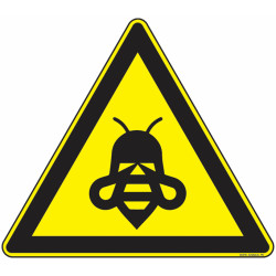 Panneau Attention Insectes Volants | Signalétique Pro Zone-Print