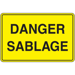 Panneau Danger Projection Abrasive | Signalétique Pro