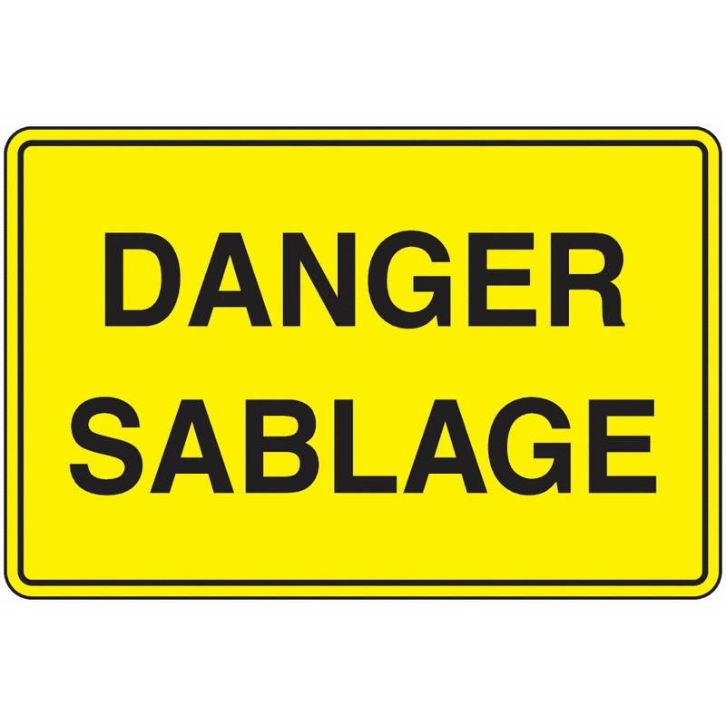 Panneau Danger Projection Abrasive | Signalétique Pro