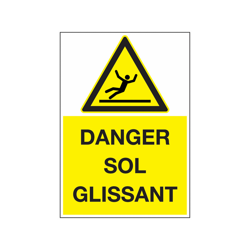 Panneau Danger Sol Humide | Prévention Chute | Zone-Print