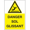 Panneau Danger Sol Humide | Prévention Chute | Zone-Print