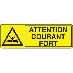 Panneau Attention Courant Fort - Signalétique Électrique | Zone-Print