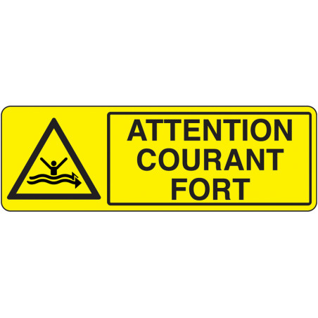 Panneau Attention Courant Fort - Signalétique Électrique | Zone-Print