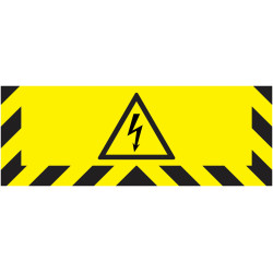 Autocollant Sol Danger Électrique | Signalisation B2B Zone-Print
