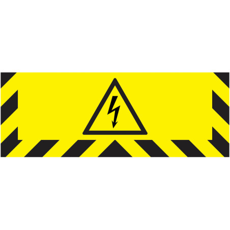 Autocollant Sol Danger Électrique | Signalisation B2B Zone-Print