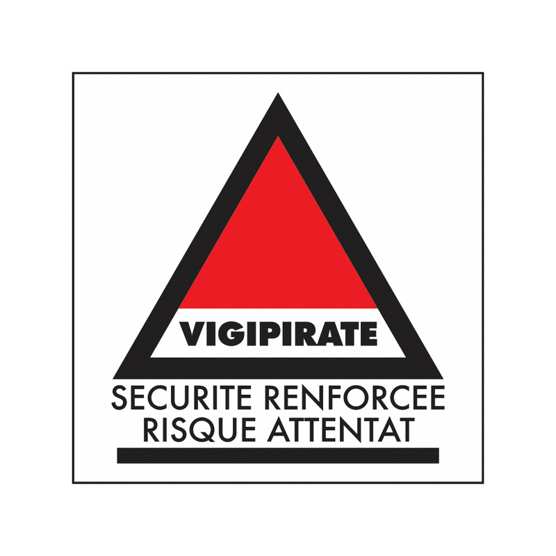 Signalétique Vigipirate Vitrophanie - Alerte Sécurité Pro