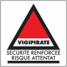 Signalétique Vigipirate Vitrophanie - Alerte Sécurité Pro
