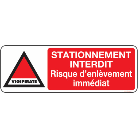 Vitrophanie Stationnement Vigipirate | Signalétique Sécurité