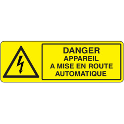 Panneau Démarrage Équipement Spontané | Sécurité Industrielle