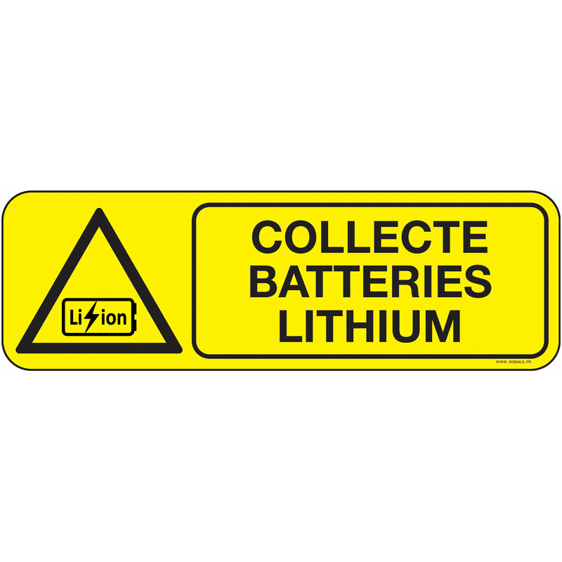 Panneau Collecte Batteries Usagées | Signalétique Recyclage