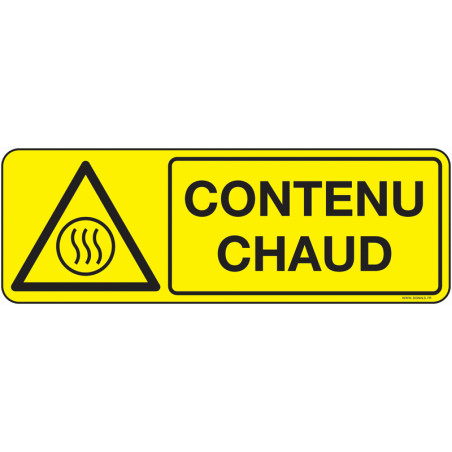Panneau Danger Contenu Chaud | Signalisation Sécurité Pro