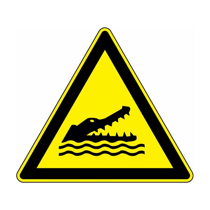 Panneau Danger Reptiles Aquatiques | Zone-Print.fr