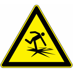 Panneau Danger Glace Mince | Signalétique Sécurité Pro