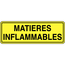 Panneau Danger Matières Inflammables Texte | Zone-Print