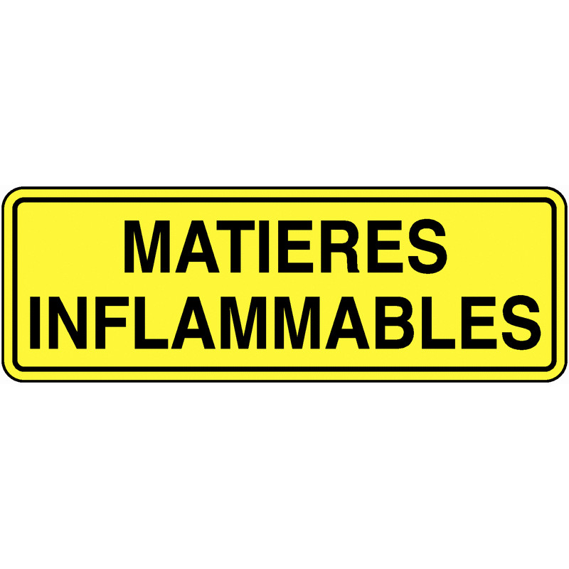 Panneau Danger Matières Inflammables Texte | Zone-Print