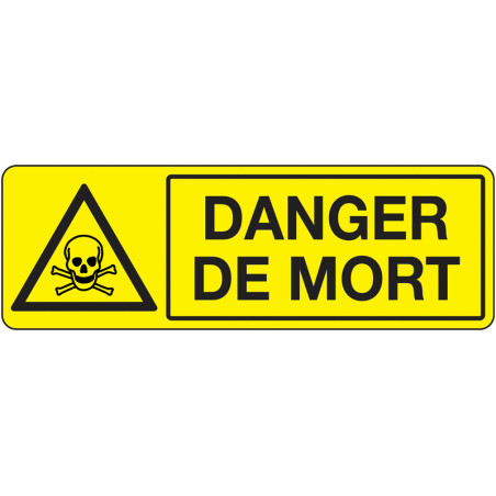 Panneau Danger de mort - Signalétique Industrielle | Zone-Print